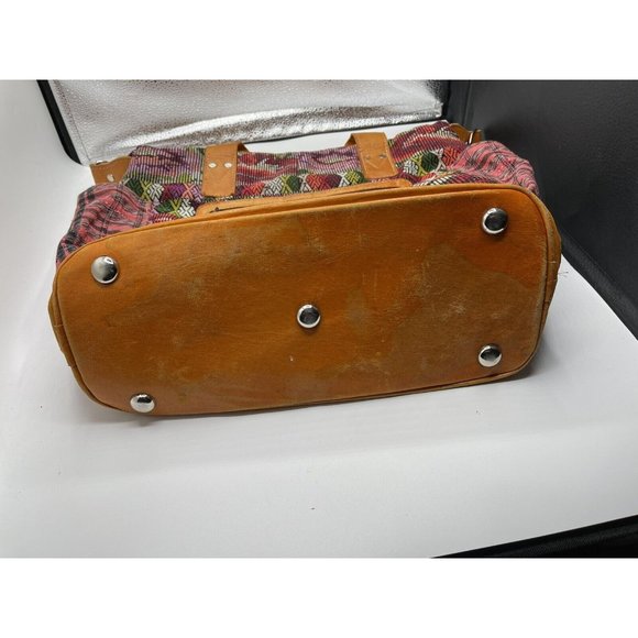 Nena & Co Weekender One of a Kind Leather Bag with print - Picture 2 of 5